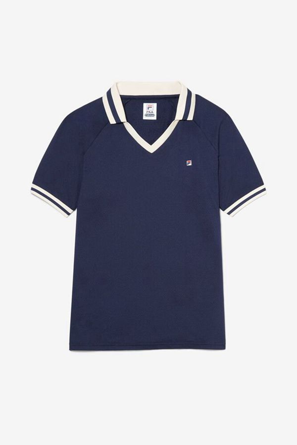 Fila Polokošeľa Damske Námornícka Modrá - Krátky Sleeve Tenis Vypredaj - Slovakia 87320-XSHE